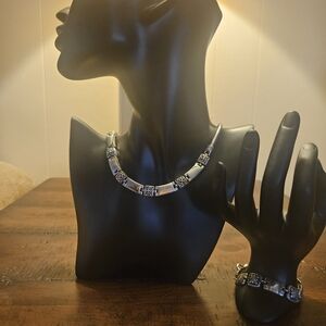 Brighton Silver and Black Necklace Elegant Jewelry